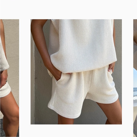 Na Nin Chloe Knit Ribbed Shorts Faded Black Sz Medium NWT - Picture 2 of 10